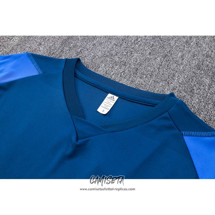 Chandal del Manchester United 2023-2024 Manga Corta Azul - Pantalon Corto